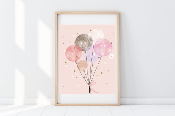 Download Cute Wall Art-Pink Balloon-kids Room - Balloon Collection