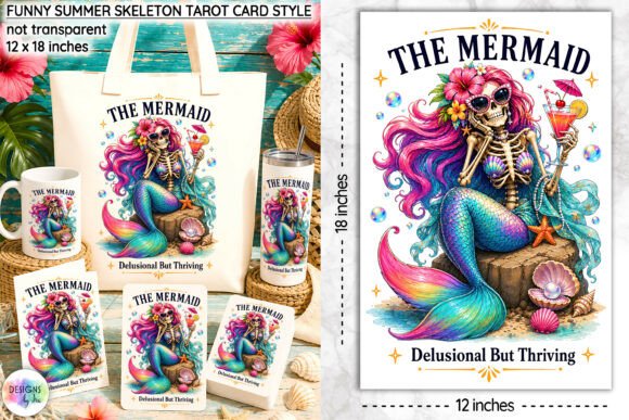 Download Funny Summer Skeleton Tarot Card Design - Card design Collection