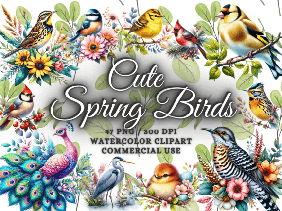 Download Watercolor Spring Birds Clipart Bird Png - Bird png Collection