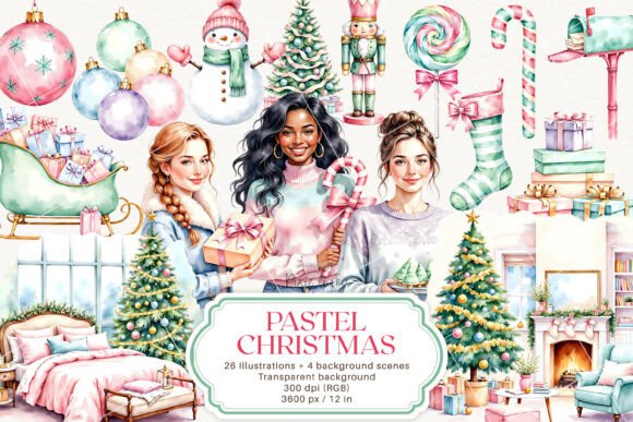 Download Pink Pastel Christmas, Pink New Year - Pastel Collection