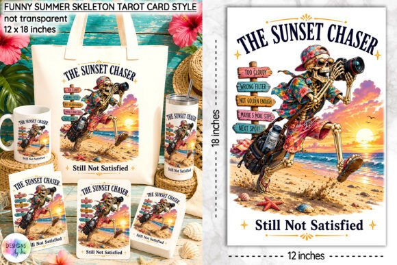 Download Funny Summer Skeleton Tarot Card Design - Card design Collection