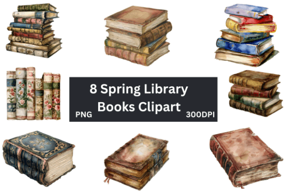 Download Spring Library Books Sublimation Clipart - Premium Resources