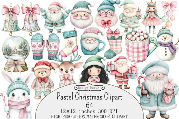 Download Pastel Christmas Clipart - Pastel Collection