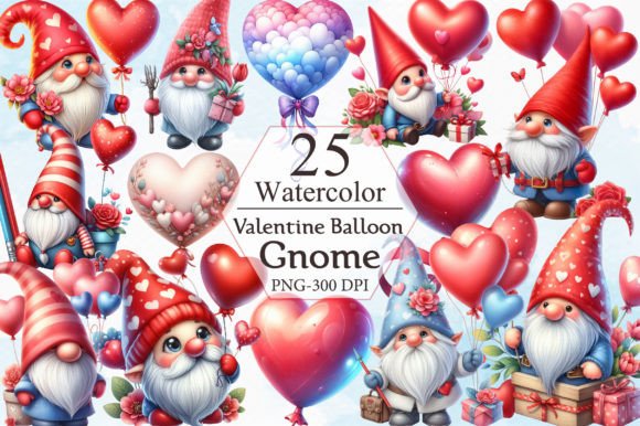 Download Valentine Gnome Balloon Clipart - Balloon Collection