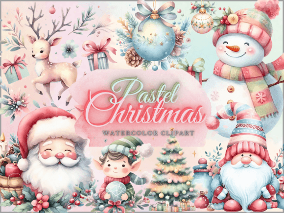 Download Pastel Christmas Clipart - Christmas PNG - Pastel Collection