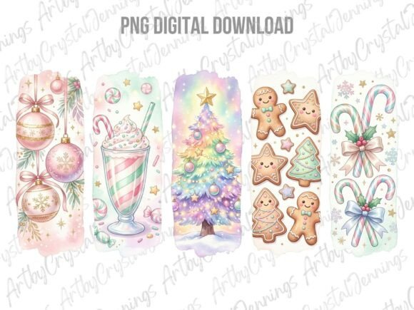 Download Pastel Christmas Brushstrokes PNG - Pastel Collection