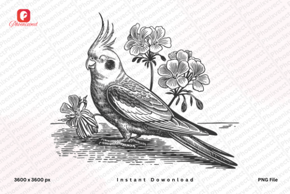 Download Hand Drawn Bird Cockatiel Bird PNG - Bird png Collection