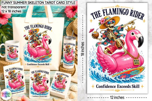 Download Funny Summer Skeleton Tarot Card Design - Card design Collection